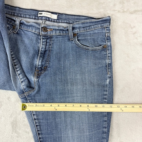 Levis 515 Jeans Women 16? Blue Bootcut Stretch Medium Wash Cowgirl Western - Picture 13 of 13